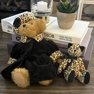 Boyds Bears Black and Tan Leopard Print Teddy Set